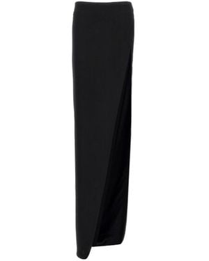 Ann Demeulemeester Janita Asymmetrical Front Split Skirt - Black