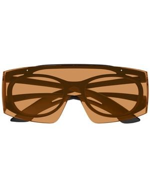 McQueen Eyewear Oval Frame Sunglasses - Natural