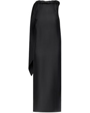 Loulou de Saison Susan Draped Neck Dress - Black