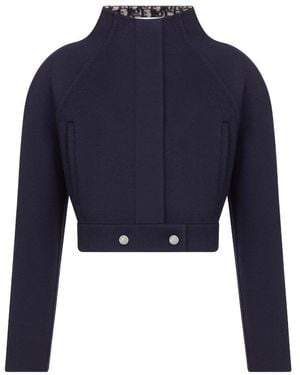 Dior Cropped Peacoat - Blue