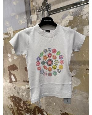Balenciaga Round Neck Slim Fit T-Shirt - Gray