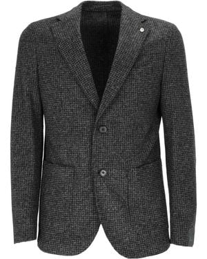 Lubiam Single-Breasted Suit Jacket - Black