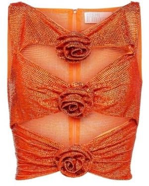 GIUSEPPE DI MORABITO Hollowed-Out Cardigan - Orange