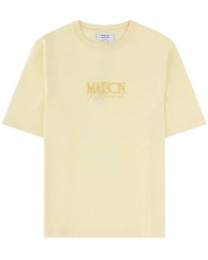 Maison Kitsuné Maison Kitsuné Embroidered Logo T-Shirt - White