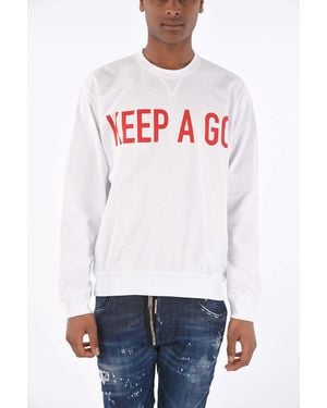 DSquared² Keep A Go Crewneck Sweatshirt - White