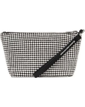 Alexander Wang Heiress Crystal Clutch Bag - White