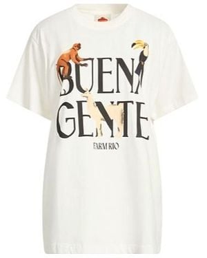 FARM Rio Solid-Color Short-Sleeved T-Shirt - White