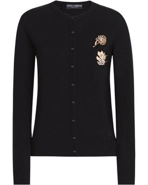 Dolce & Gabbana Embellished Button Cardigan - Black