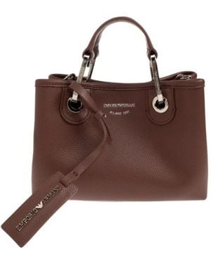 Emporio Armani Deer-Print Myea Mini Bag - Brown