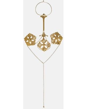 Rabanne Embellished Halterneck Top - White