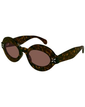 Alaïa Oval-Frame Sunglasses - Multicolor