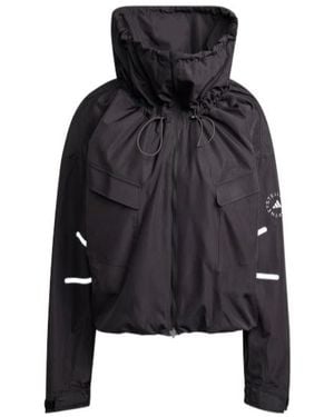 adidas By Stella McCartney Hooded Reflective-Detail Jacket - Black