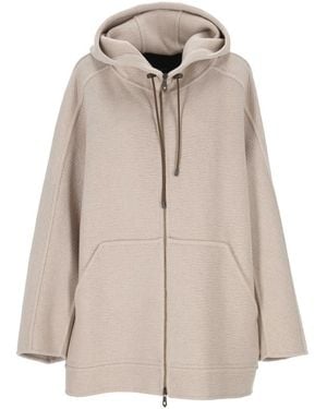 Max Mara Atelier Gradi Zip-Up Jacket - Natural