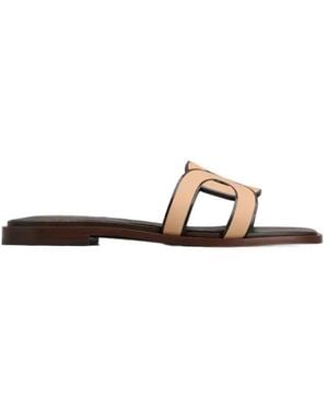 Tod's Kate Cut-Out Suede Sandals - Brown