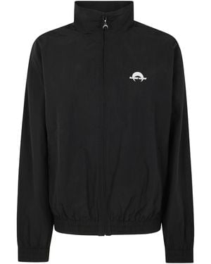 Marine Serre Stand Collar Casual Jacket - Black