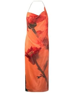 Stine Goya Abstract-Pattern Print Sleeveless Dress - Orange