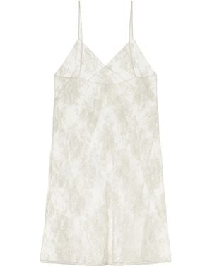 Tom Ford Floral Lamé-Jacquard Silk-Tulle Mini Dress - White