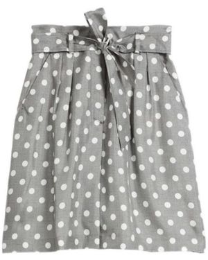 Max Mara Polky Dot Design Skirt - Grey