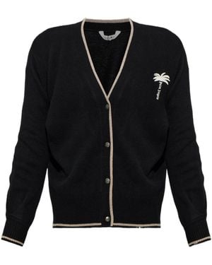 Palm Angels Long-Sleeve Cardigan - Black