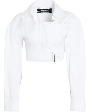 Jacquemus Solid-Color Long-Sleeve Shirt - White
