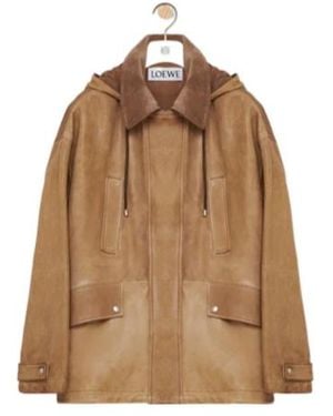 Loewe Short Parka - Brown