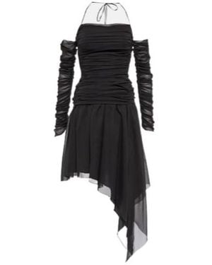 Blumarine Ruched Minidress - Black