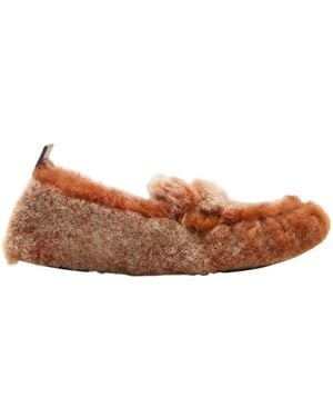 Acne Studios Shearling Loafers - Brown