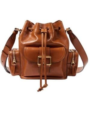 Chloé Camera Leather Bucket Bag - Brown