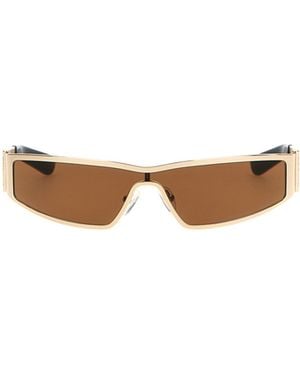 McQueen Eyewear Rectangular Frame Sunglasses - White