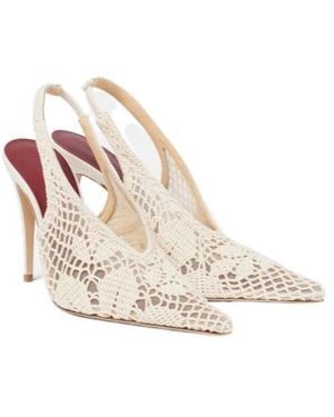 Magda Butrym 105 Crochet Slingback Court Shoes - Natural