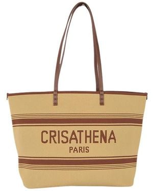 Crisathena Large Double Handle Shoulder Bag - Natural