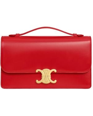 Celine Medium Triomphe Folio - Red