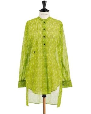 Dior Button Long-Sleeved Shirt - Yellow