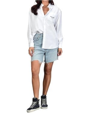 Sporty & Rich Oversized Logo Shirt - Blue