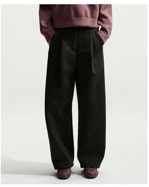 Nike Pregame Wide Leg Fleece Pants - Black
