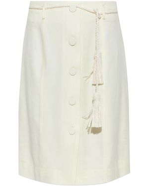 Posse Elspeth Buttoned Wrap Skirt - White