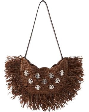 Rabanne Tassel Shoulder Bag - Brown
