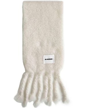 Jil Sander Fringed Scarf - White