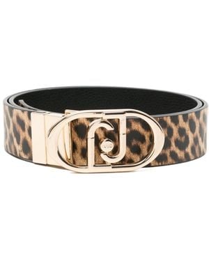 Liu Jo Reversible Animal-Printed Belt - Multicolour