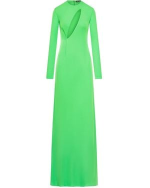 Tom Ford Cut-Out Long-Sleeve Maxi Dress - Green