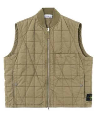 Stone Island Quilted Zipped Vest - Green