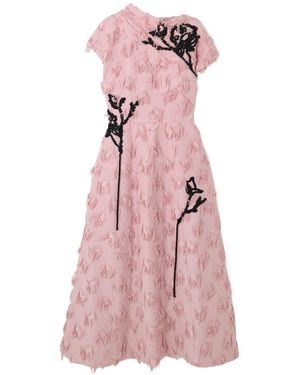 Erdem Embroidered Jacquard Midi Dress - Pink