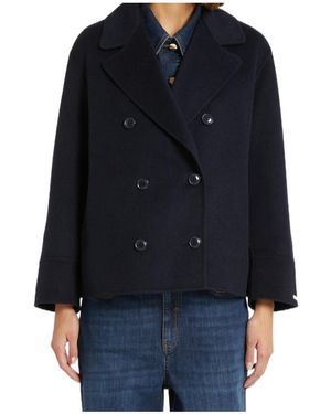 iBlues Double-Breasted Coat - Black