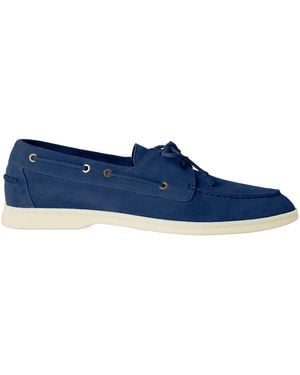 Loro Piana Sea-Sail Walk Lace-Up Loafers - Blue