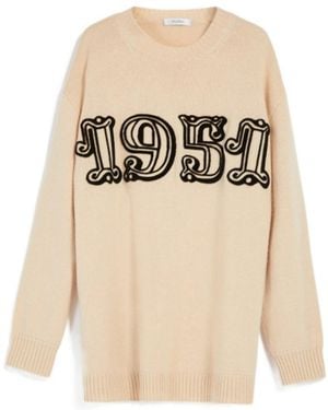 Max Mara Long-Sleeved Knitted Jumper - Natural