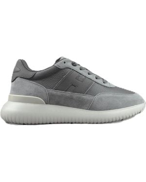 Hogan Lace-Up Low-Top Sneakers - Gray