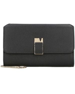 Valextra Nolo Chain-Linked Clutch Bag - Black