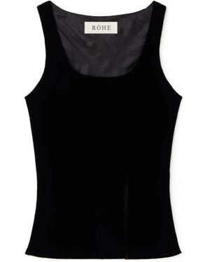 Rohe Silk Velvet Top - Black