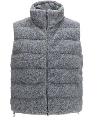 Herno High-Necked Vest - Grey