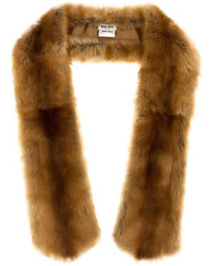 Miu Miu Fur Scarf - Metallic